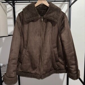 Uniqlo - Dark Brown Pile Lined Jacket